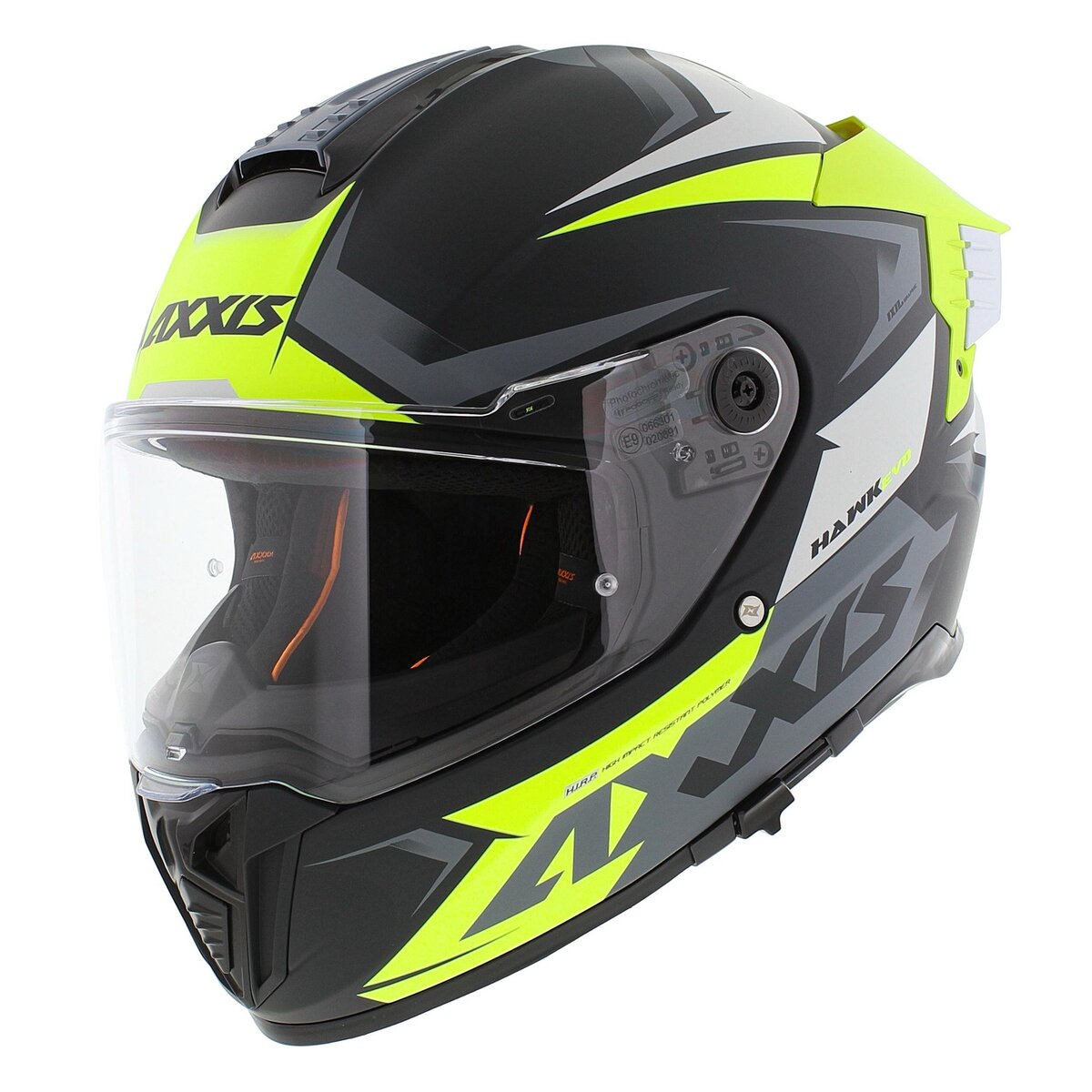 Axxis Hawk SV EVO full face helmet Ixil matt fluo yellow