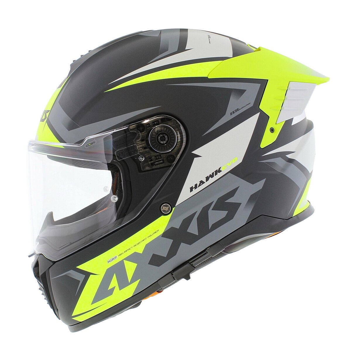 Axxis Hawk SV EVO full face helmet Ixil matt fluo yellow