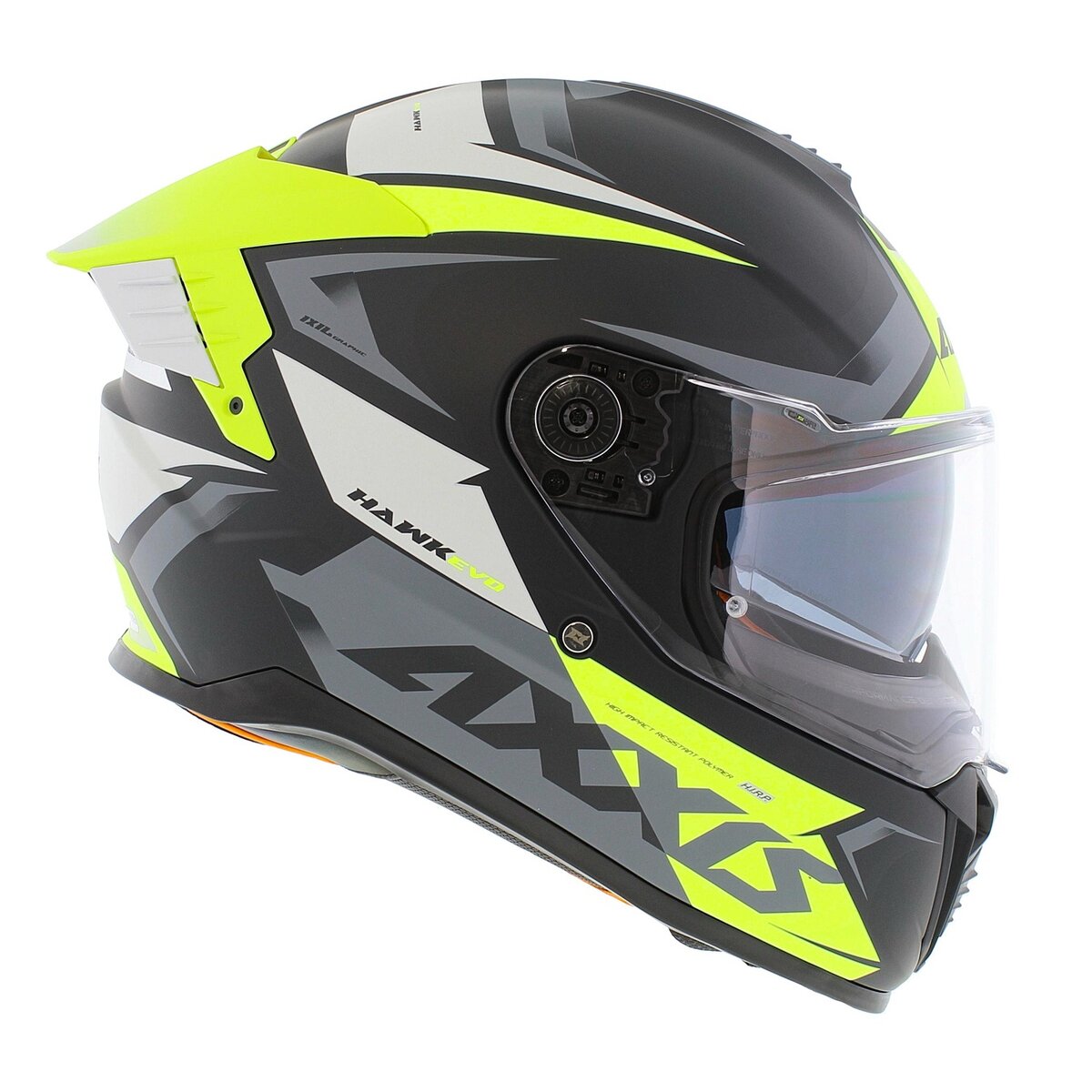 Axxis Hawk SV EVO full face helmet Ixil matt fluo yellow