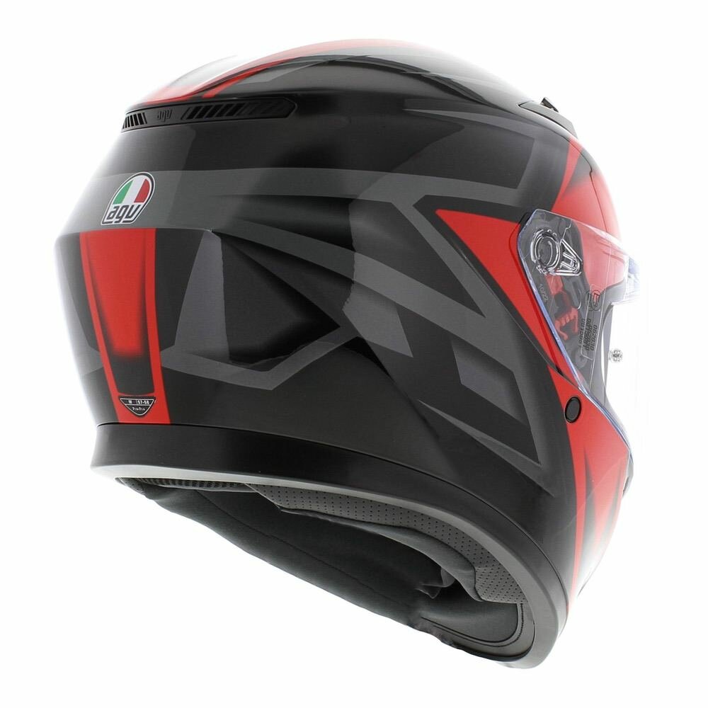 AGV K3 helmet Compound gloss black red