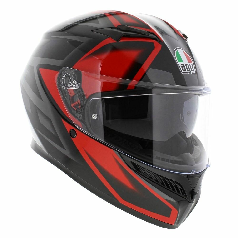 AGV K3 helmet Compound gloss black red