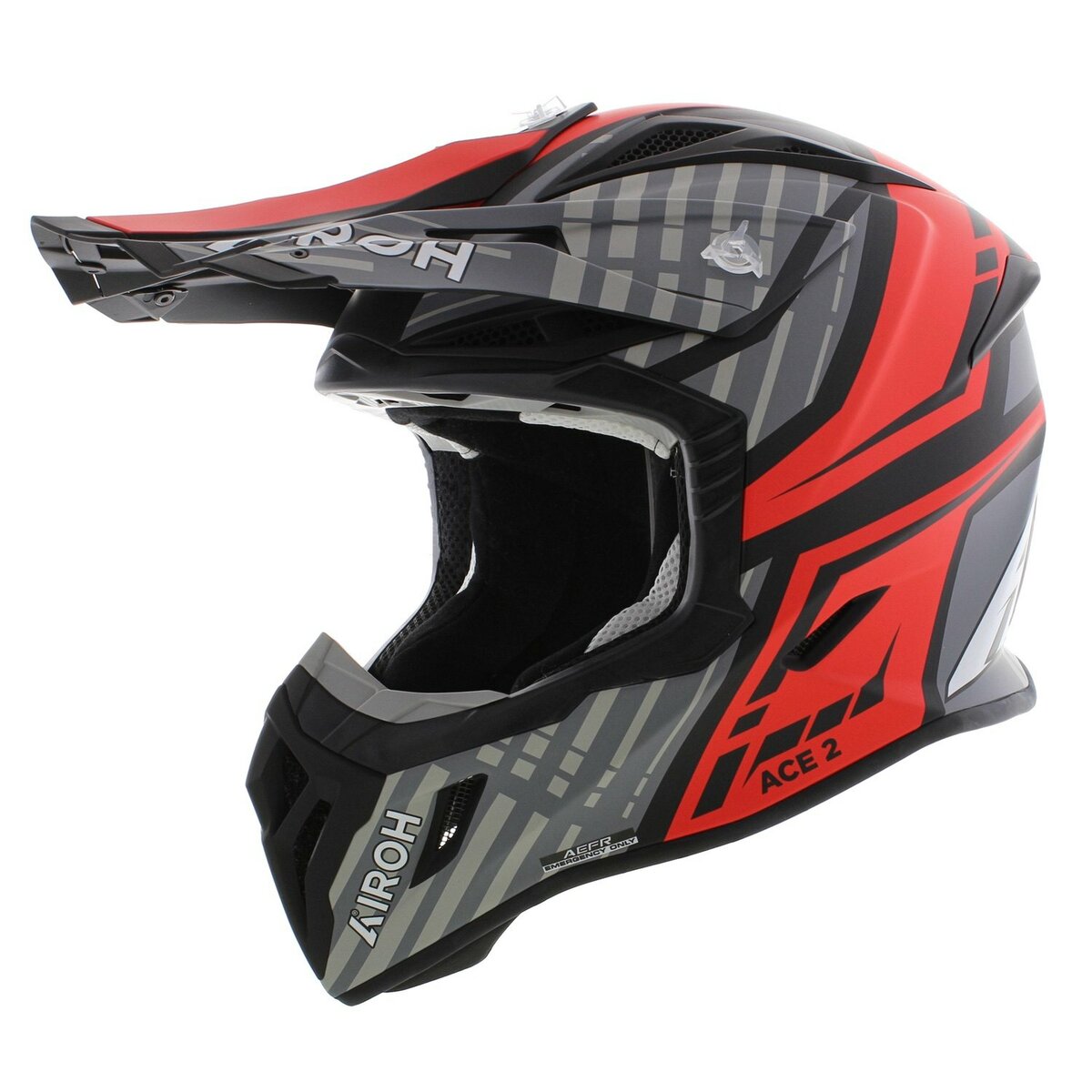 Airoh Aviator Ace 2 MX Helmet Proud - Matt Red black grey