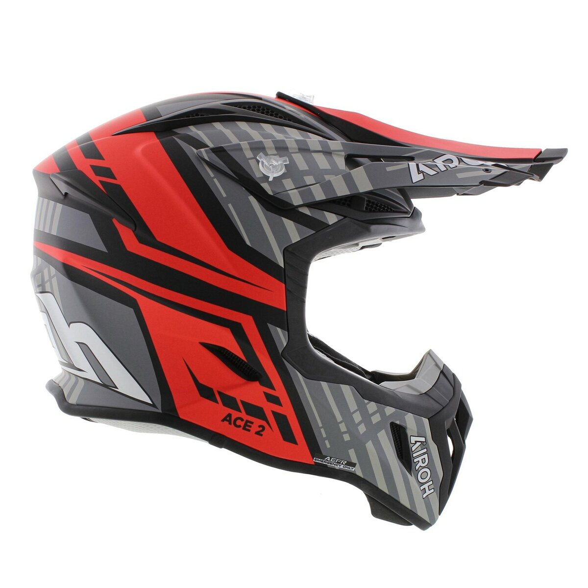 Airoh Aviator Ace 2 MX Helmet Proud - Matt Red black grey