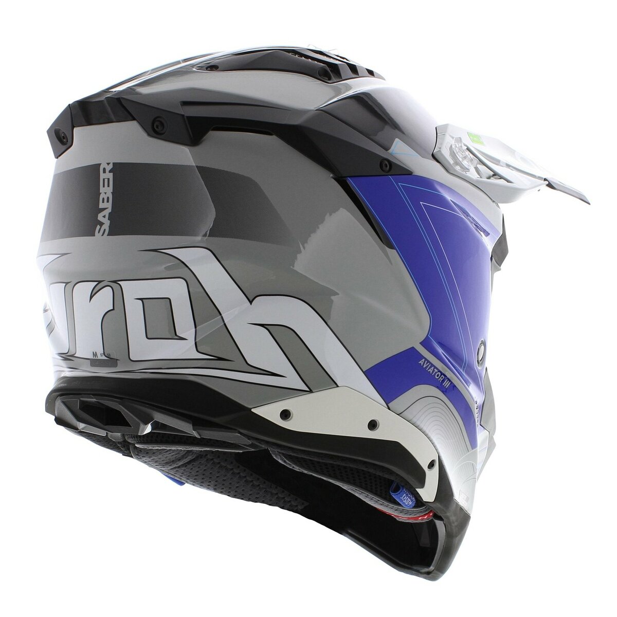 Airoh Helmet Aviator 3 AMS² Saber gloss grey blue white