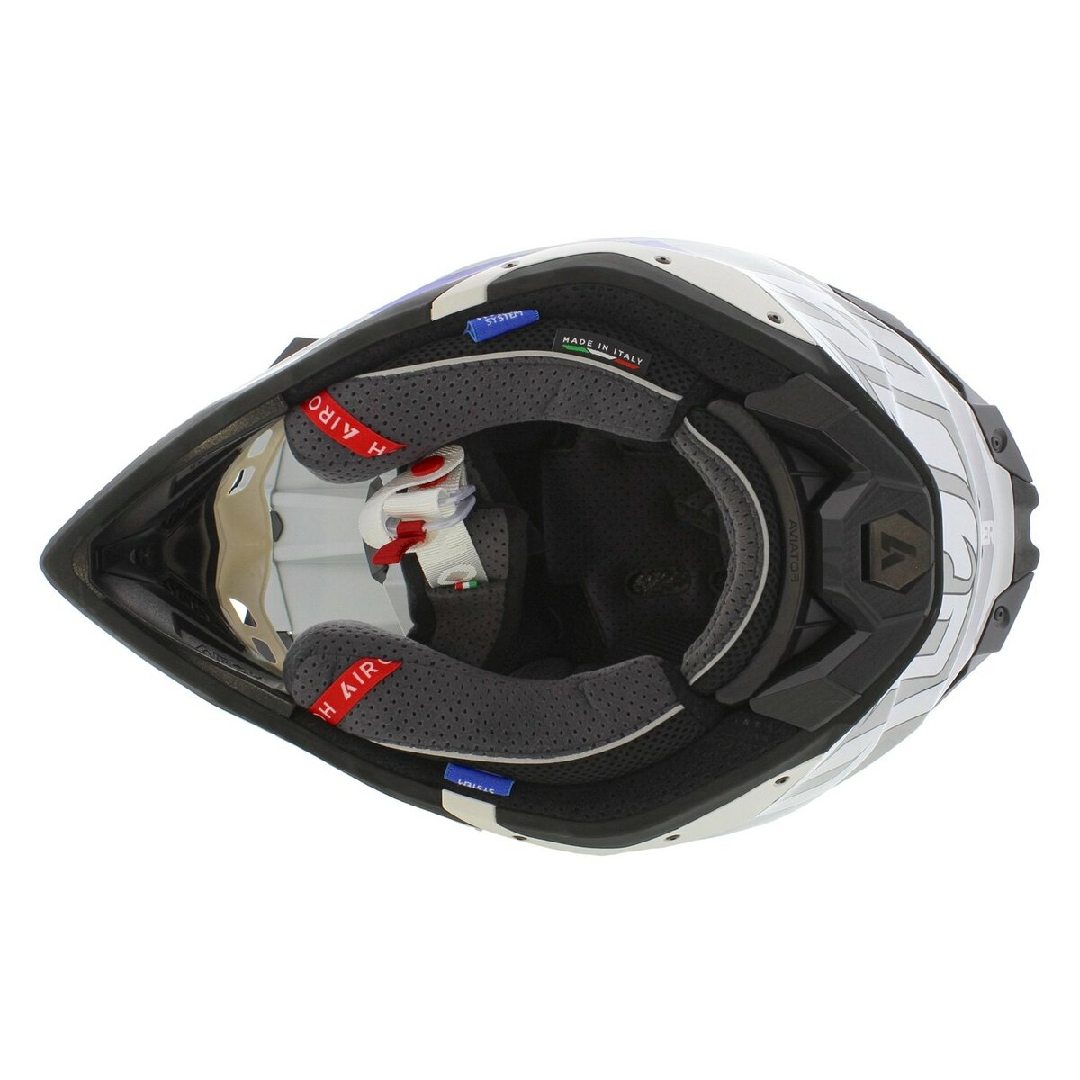 Airoh Helmet Aviator 3 AMS² Saber gloss grey blue white