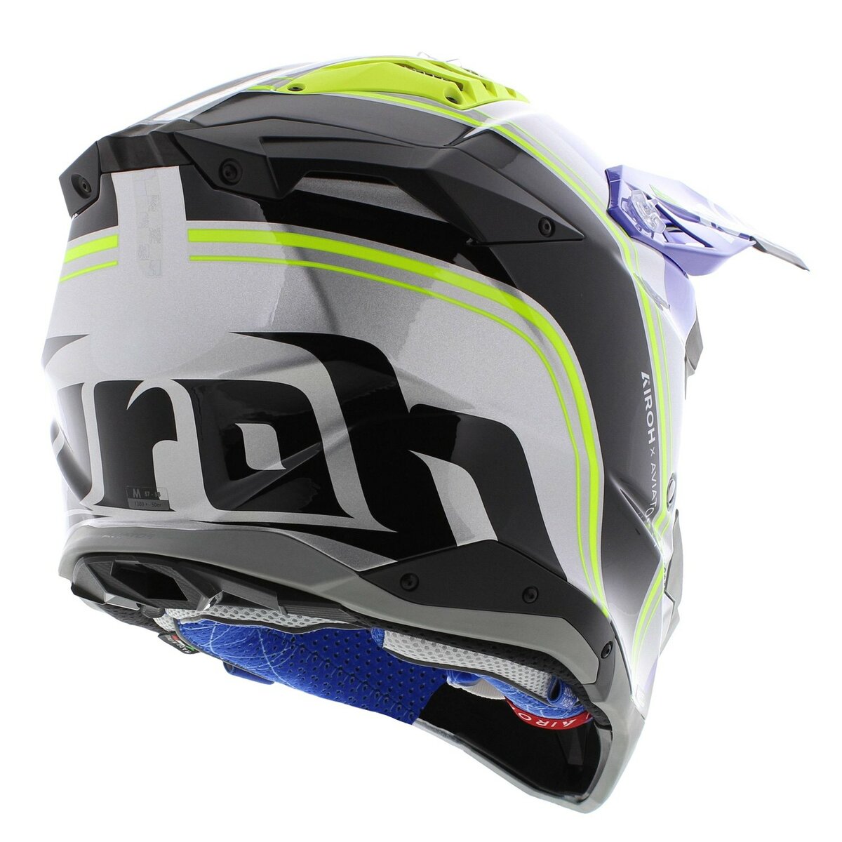 Airoh MX Helmet Aviator 3 AMS² Hima gloss blue grey black