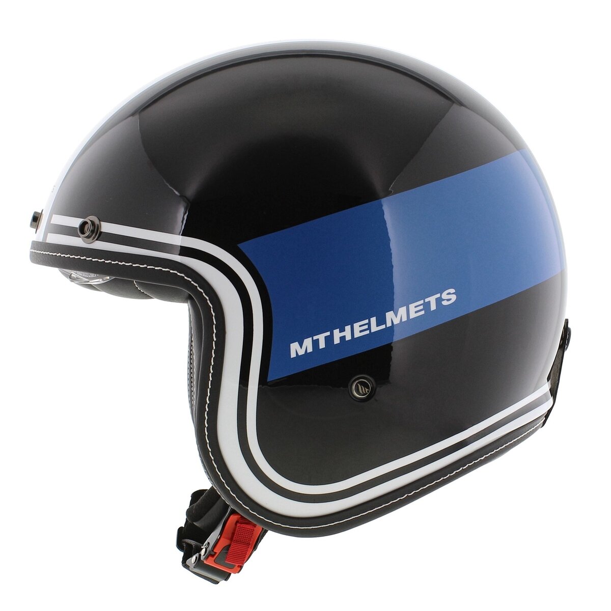 MT Le Mans II SV S Helmet Tant gloss black blue