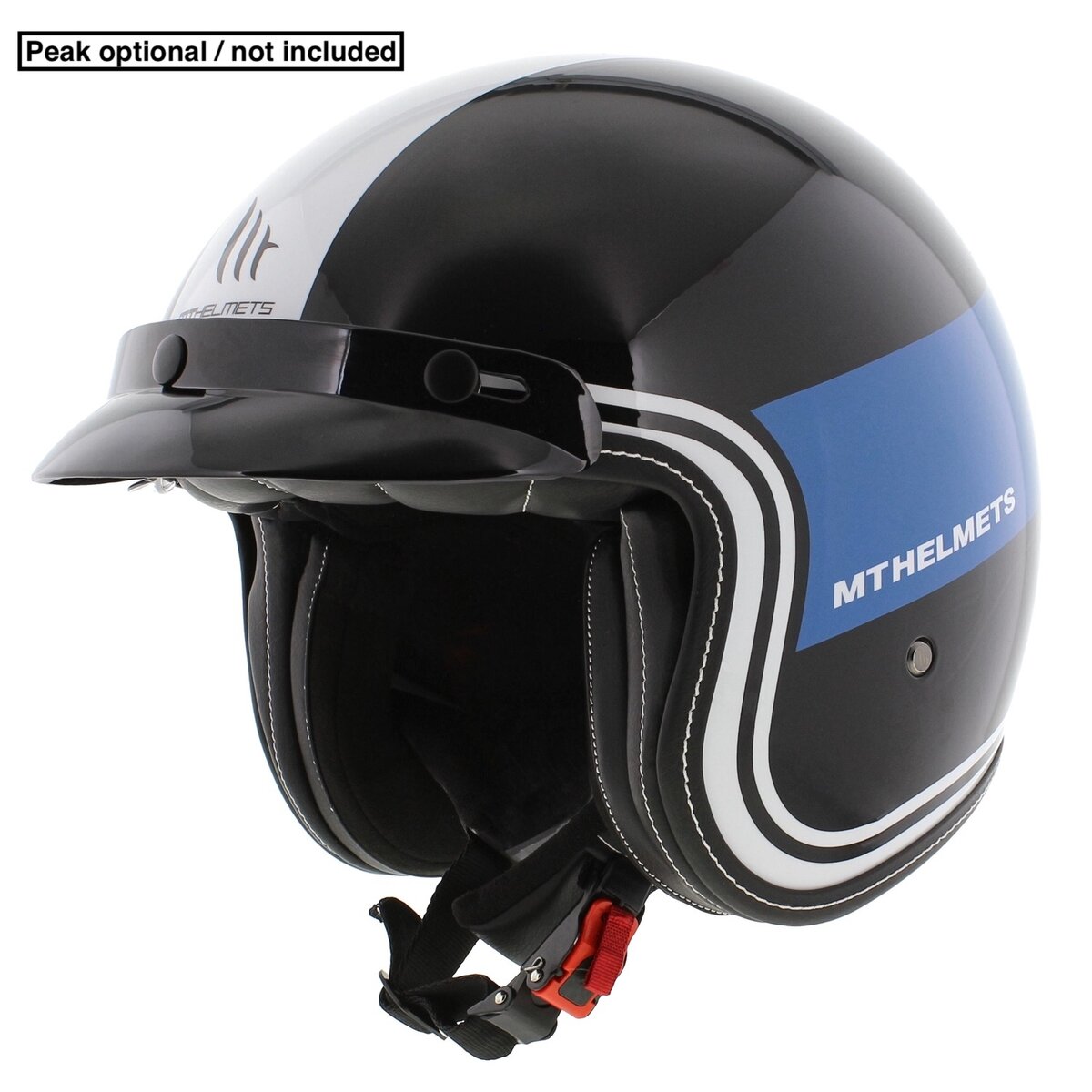 MT Le Mans II SV S Helmet Tant gloss black blue