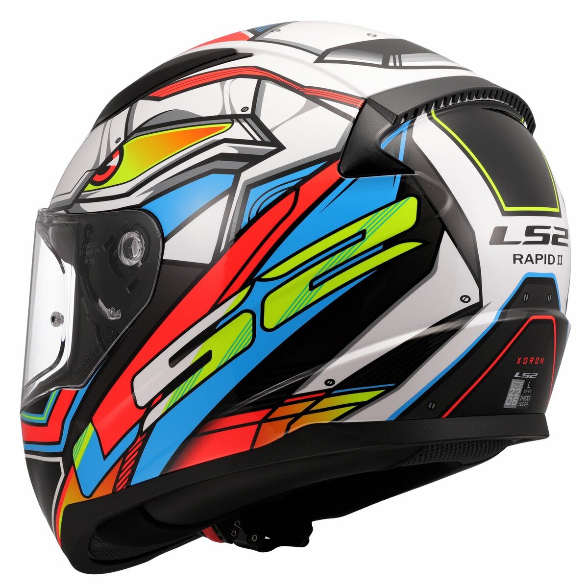 LS2 FF353 Rapid II helmet Xdron white neon orange