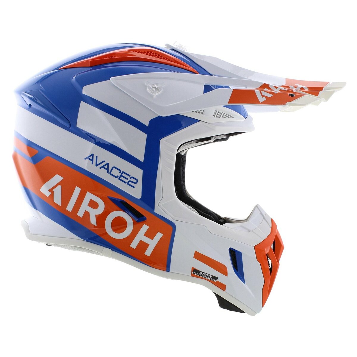 Airoh Aviator Ace 2 MX Helmet Sake - gloss white blue orange