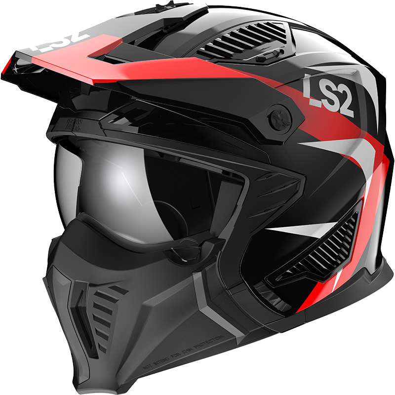 LS2 OF606 Drifter Triality gloss black red