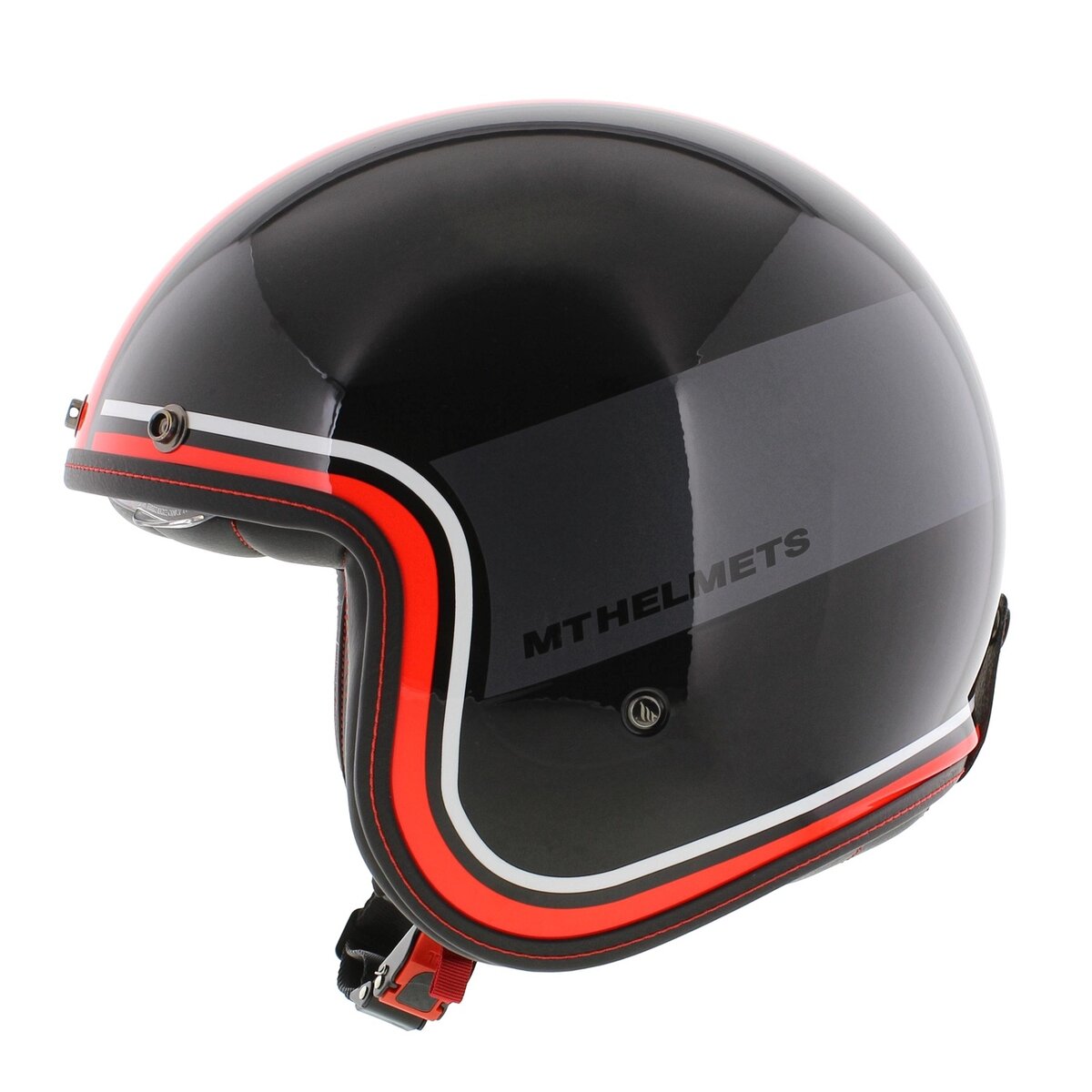 MT Le Mans II SV S Helmet Tant gloss black red