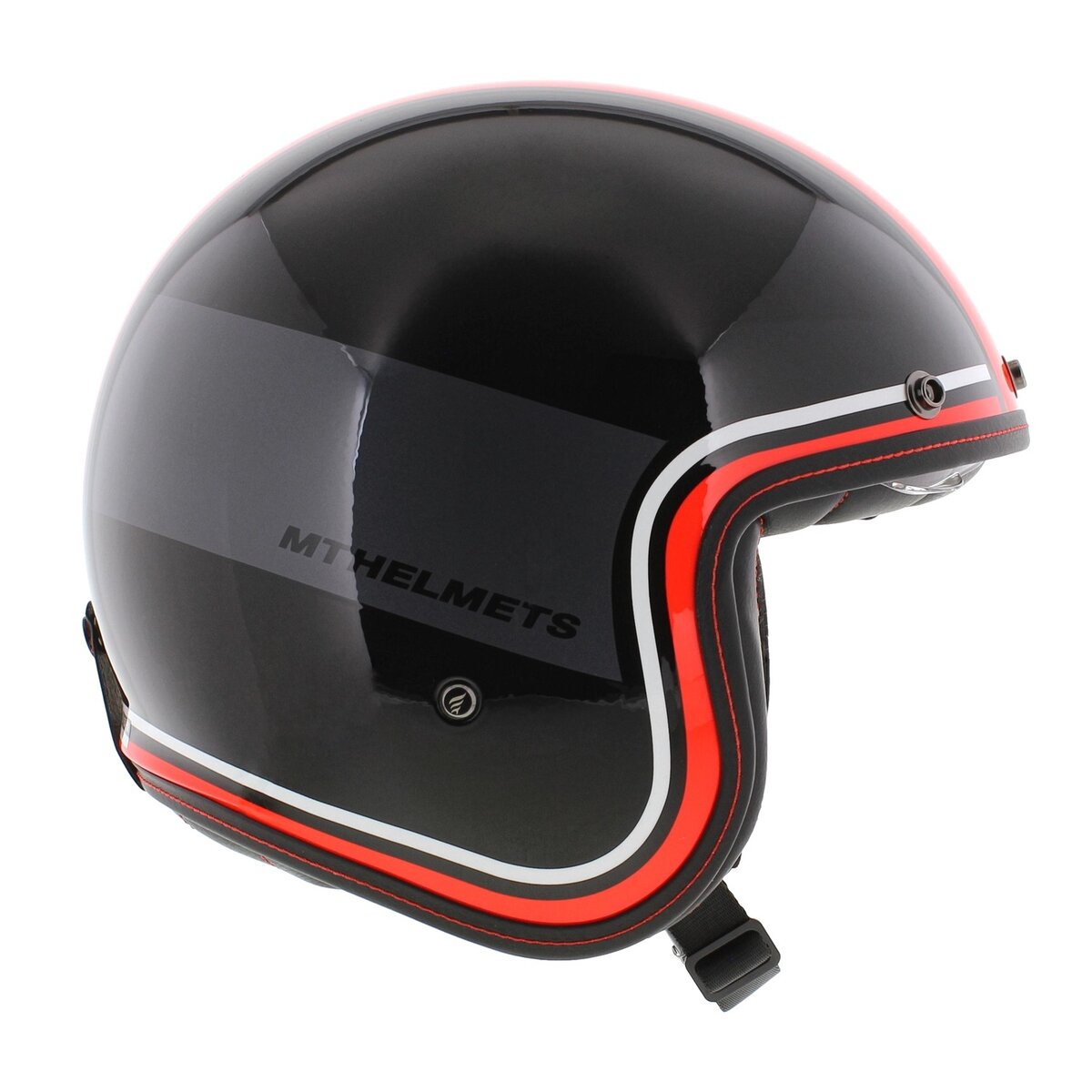 MT Le Mans II SV S Helmet Tant gloss black red