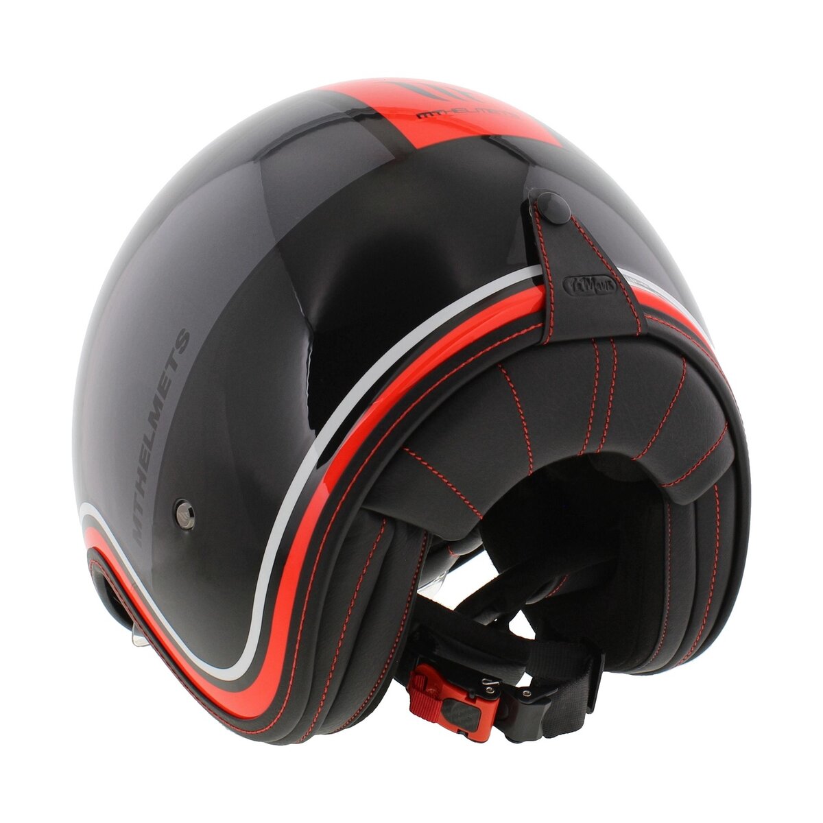 MT Le Mans II SV S Helmet Tant gloss black red