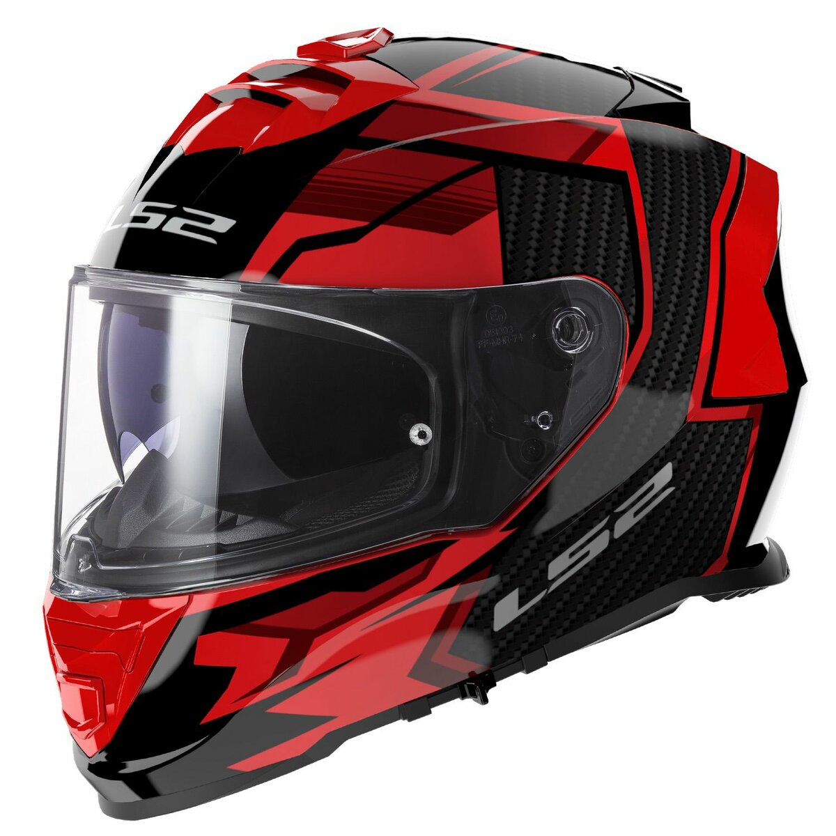 LS2 FF800 Storm II helmet Tracker black red