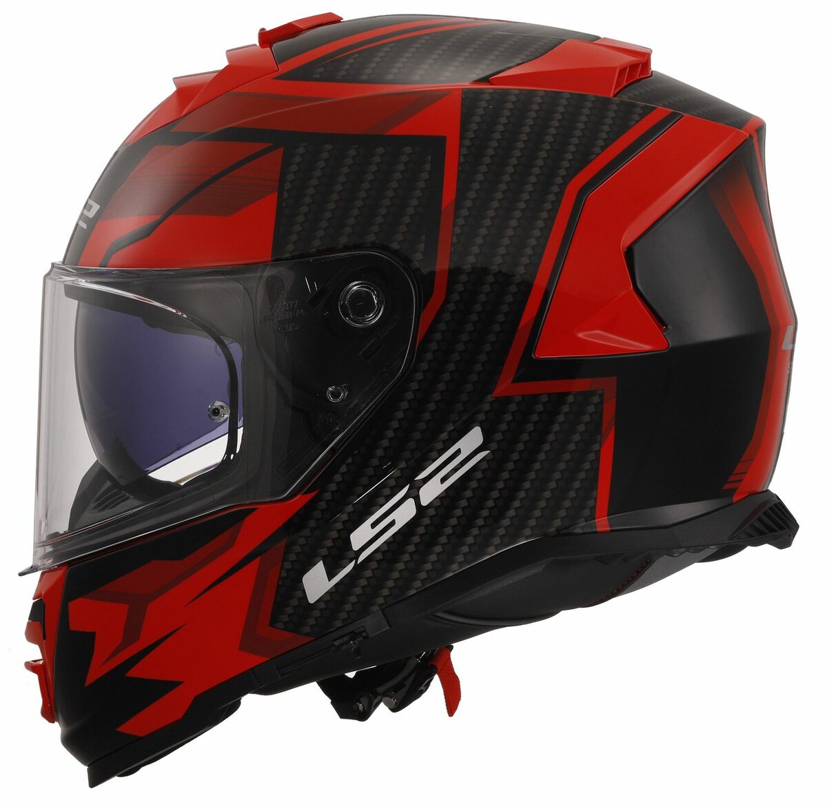 LS2 FF800 Storm II helmet Tracker black red
