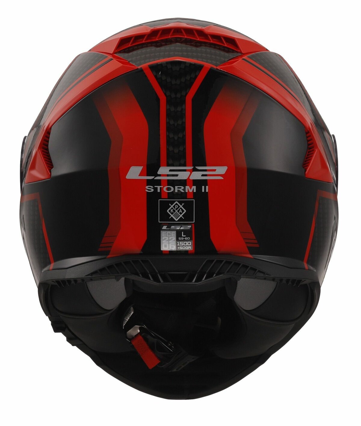 LS2 FF800 Storm II helmet Tracker black red