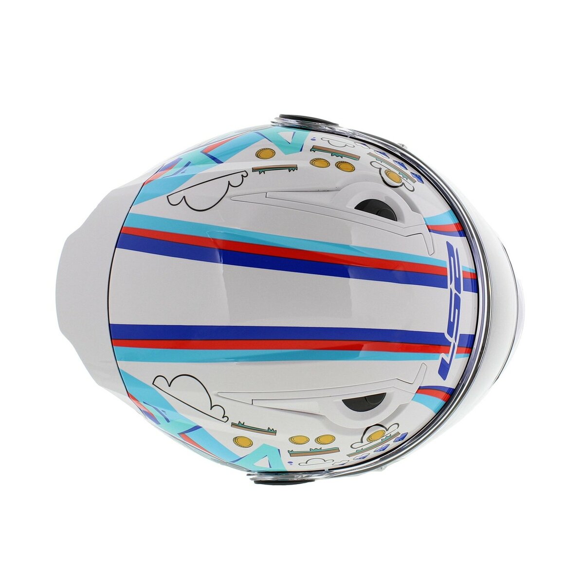 LS2 FF812 Kids junior Next Level gloss white - Children motorcycle racing helmet