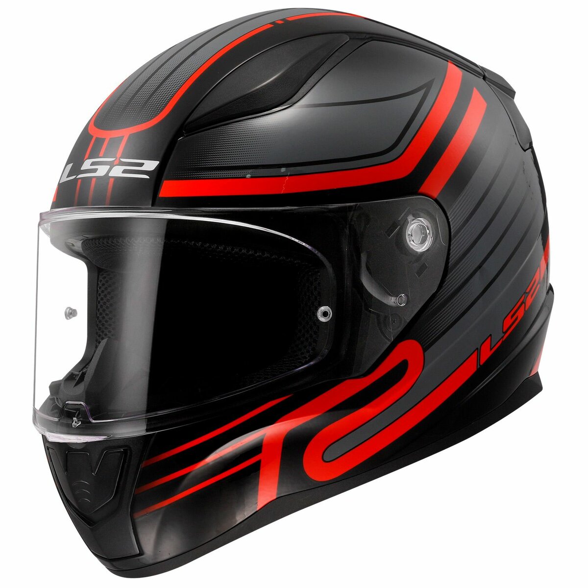LS2 FF353 Rapid II helmet Circuit black red