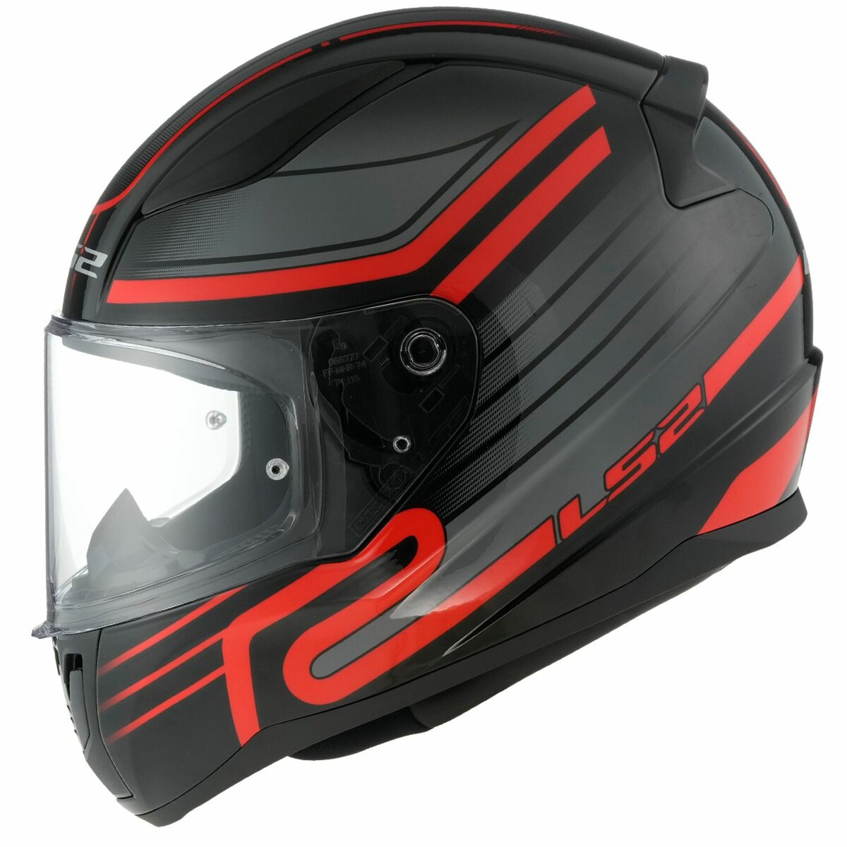 LS2 FF353 Rapid II helmet Circuit black red