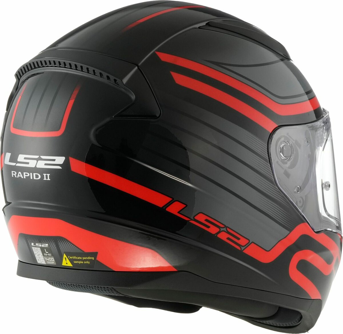 LS2 FF353 Rapid II helmet Circuit black red