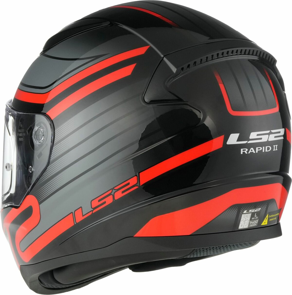 LS2 FF353 Rapid II helmet Circuit black red