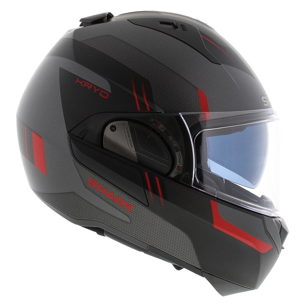 Shark EVO ES Kryd Matt Silver Black Red - Size XS -  Motorcycle helmet