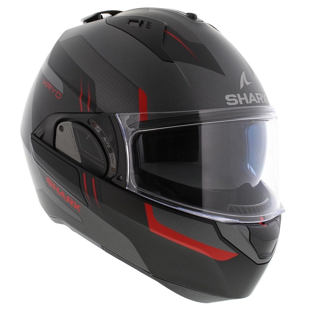 Shark EVO ES Kryd Matt Silver Black Red - Size XS -  Motorcycle helmet