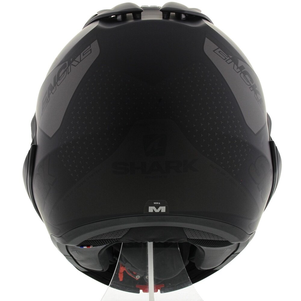 Shark EVO-GT Helmet Encke matt black anthracite - Flip up / Flip back / Modular motorcycle helmet