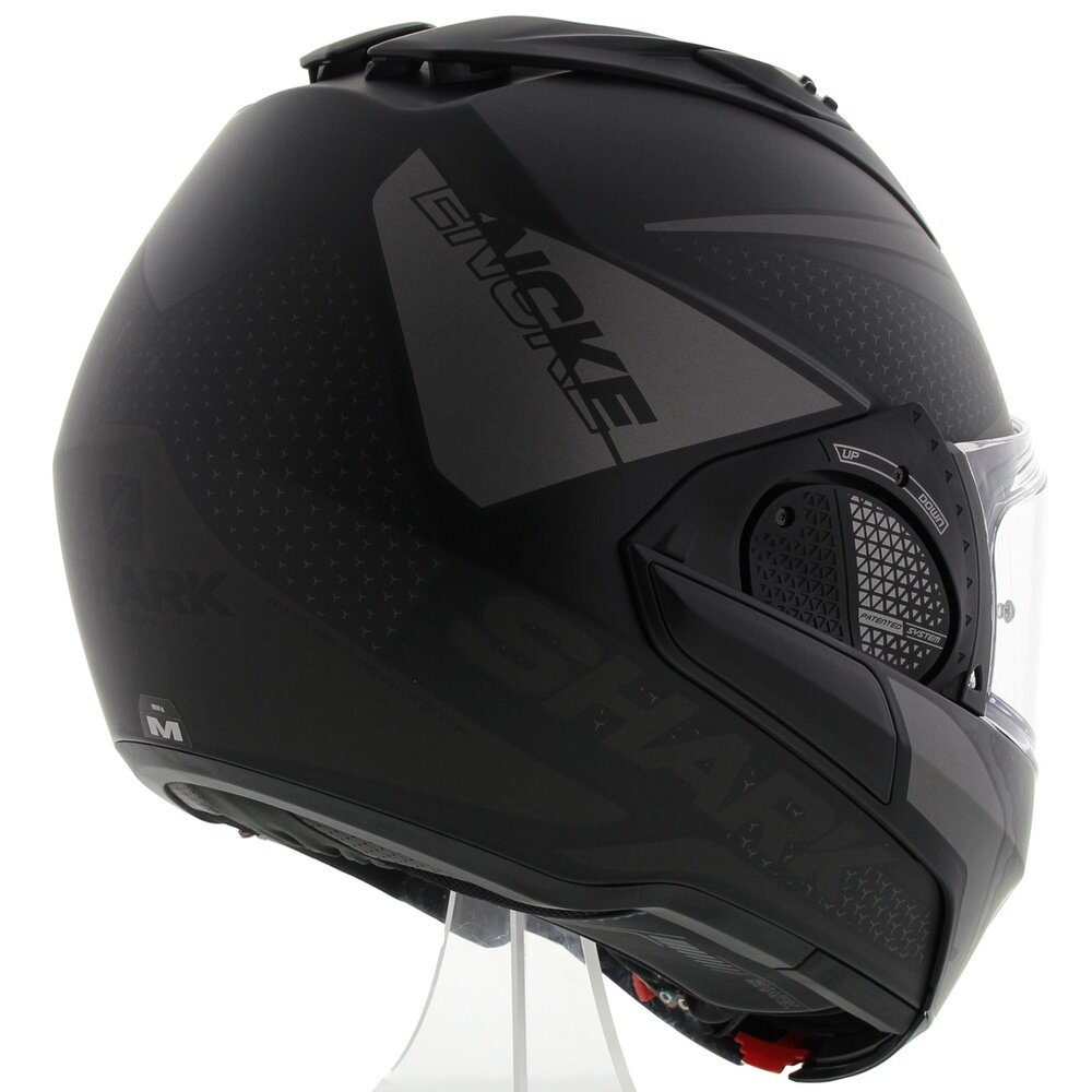 Shark EVO-GT Helmet Encke matt black anthracite - Flip up / Flip back / Modular motorcycle helmet