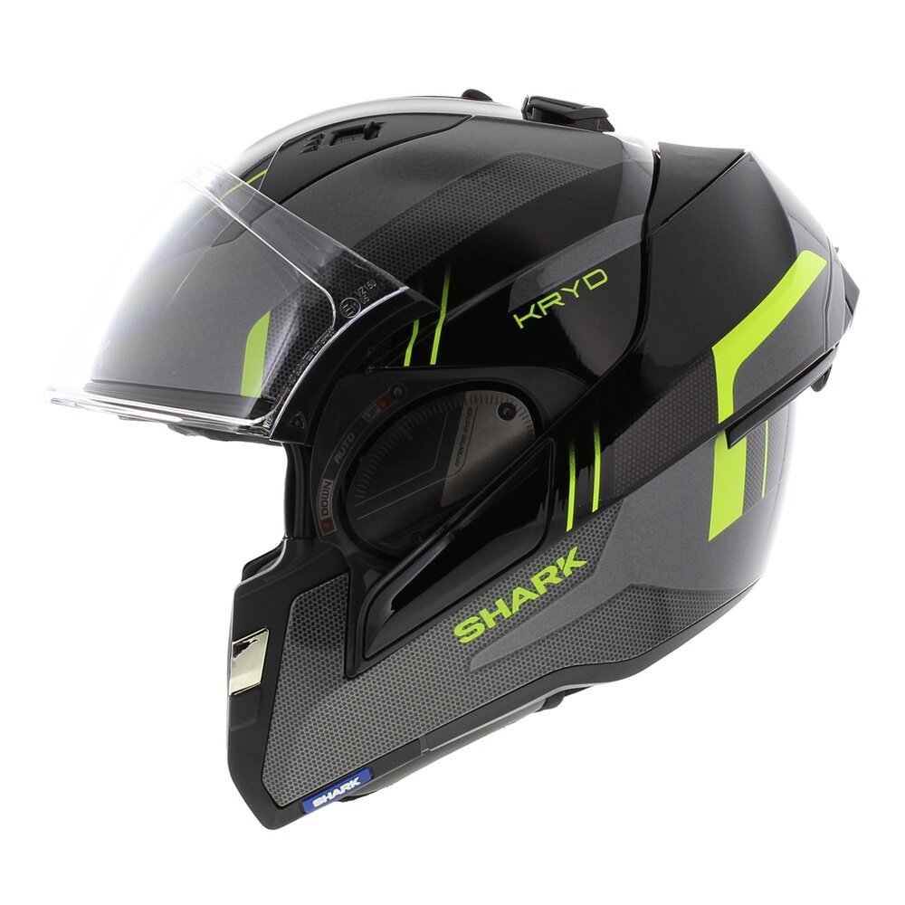 Shark EVO ES Kryd Anthracite Black Yellow - Motorcycle modular flip back helmet