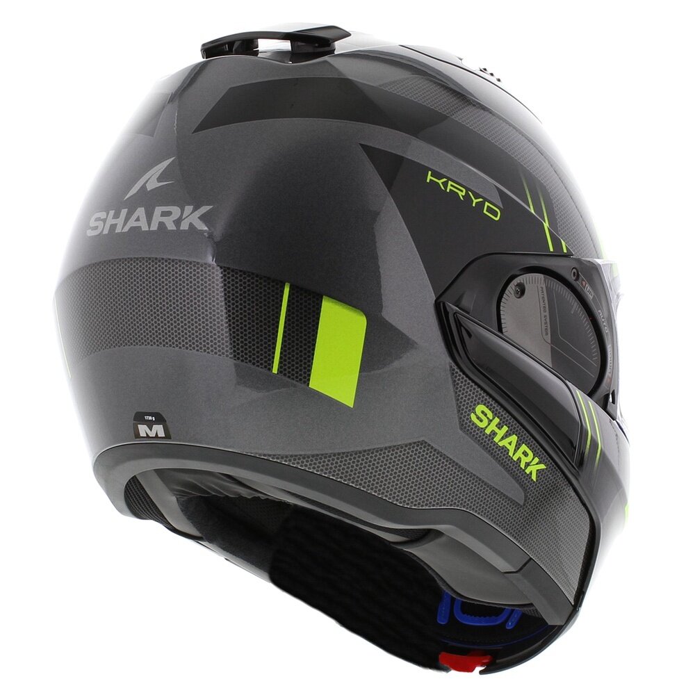 Shark EVO ES Kryd Anthracite Black Yellow - Motorcycle modular flip back helmet