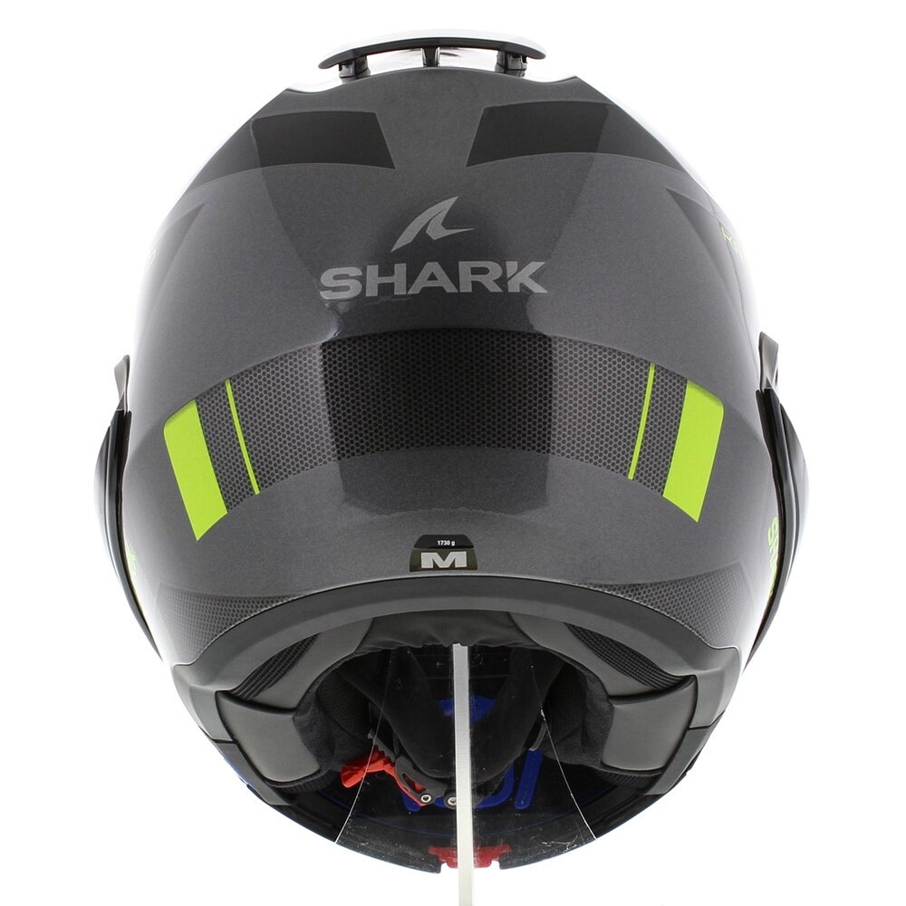Shark EVO ES Kryd Anthracite Black Yellow - Motorcycle modular flip back helmet