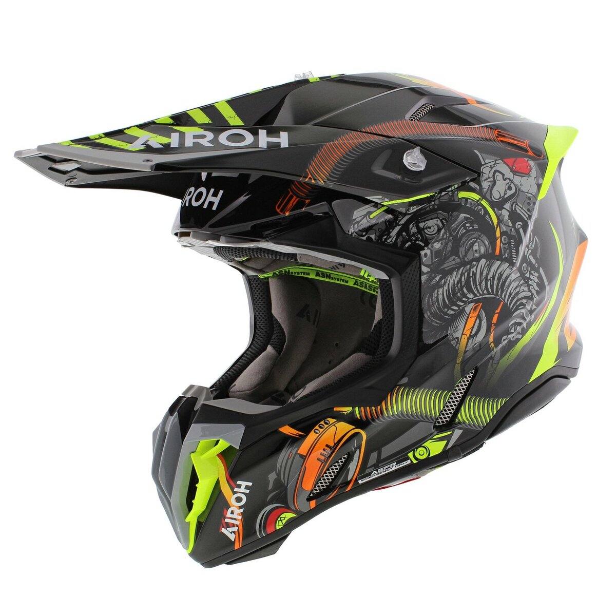 Airoh Twist 3.0 MX Helmet Toxic gloss black yellow
