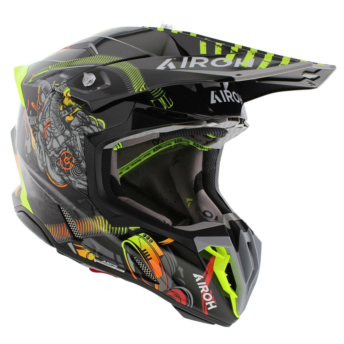 Airoh Twist 3.0 MX Helmet Toxic gloss black yellow