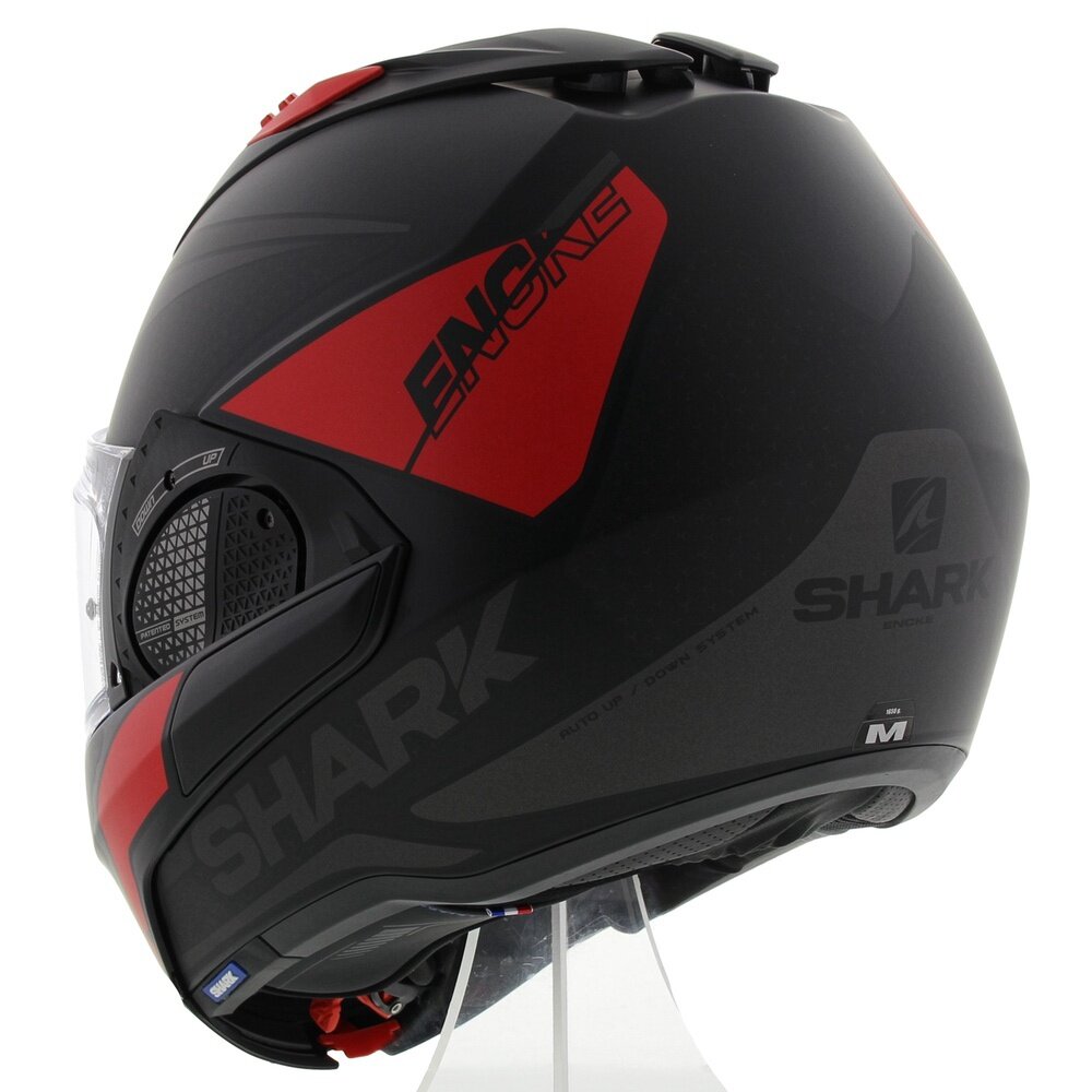 Shark EVO-GT Helmet Encke matt black red - Size XS - Motorcycle flip up / flip back modular helmet