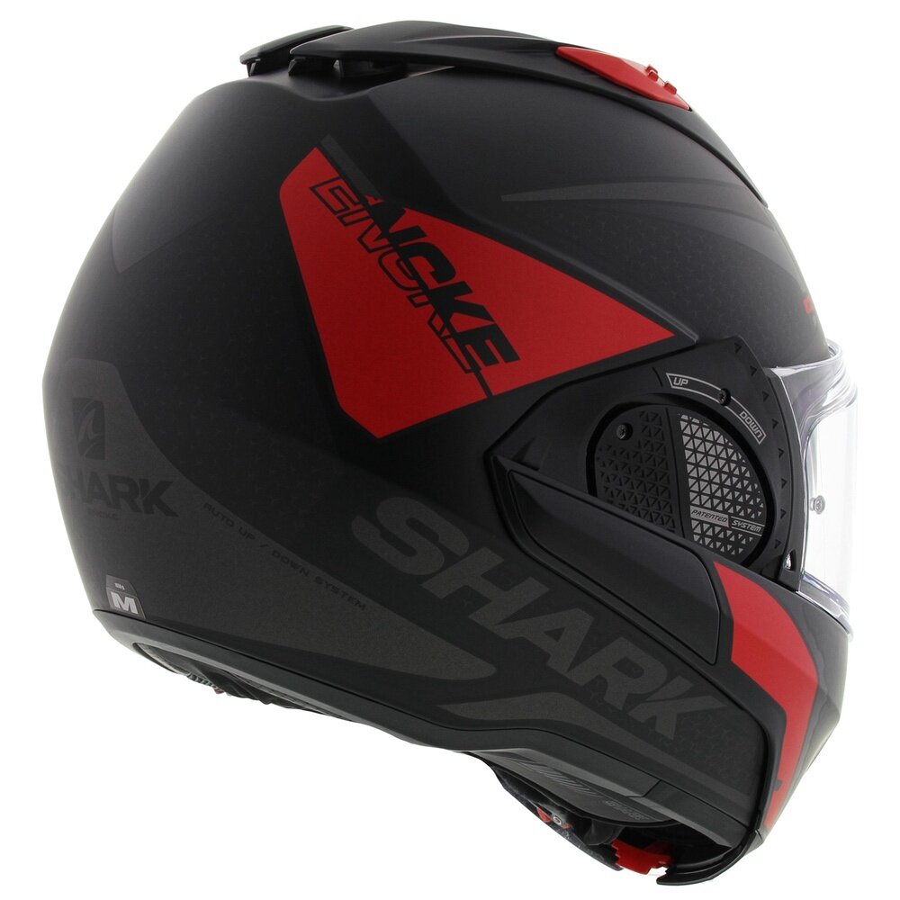 Shark EVO-GT Helmet Encke matt black red - Size XS - Motorcycle flip up / flip back modular helmet