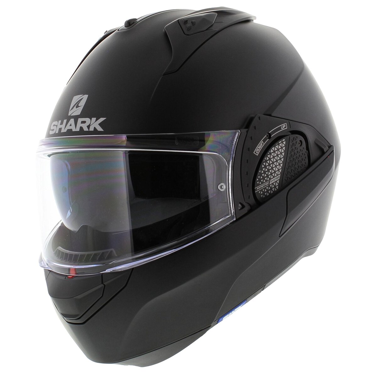 Shark EVO-GT Modular Helmet Blank Matt Black - Motorcycle flip back helmet