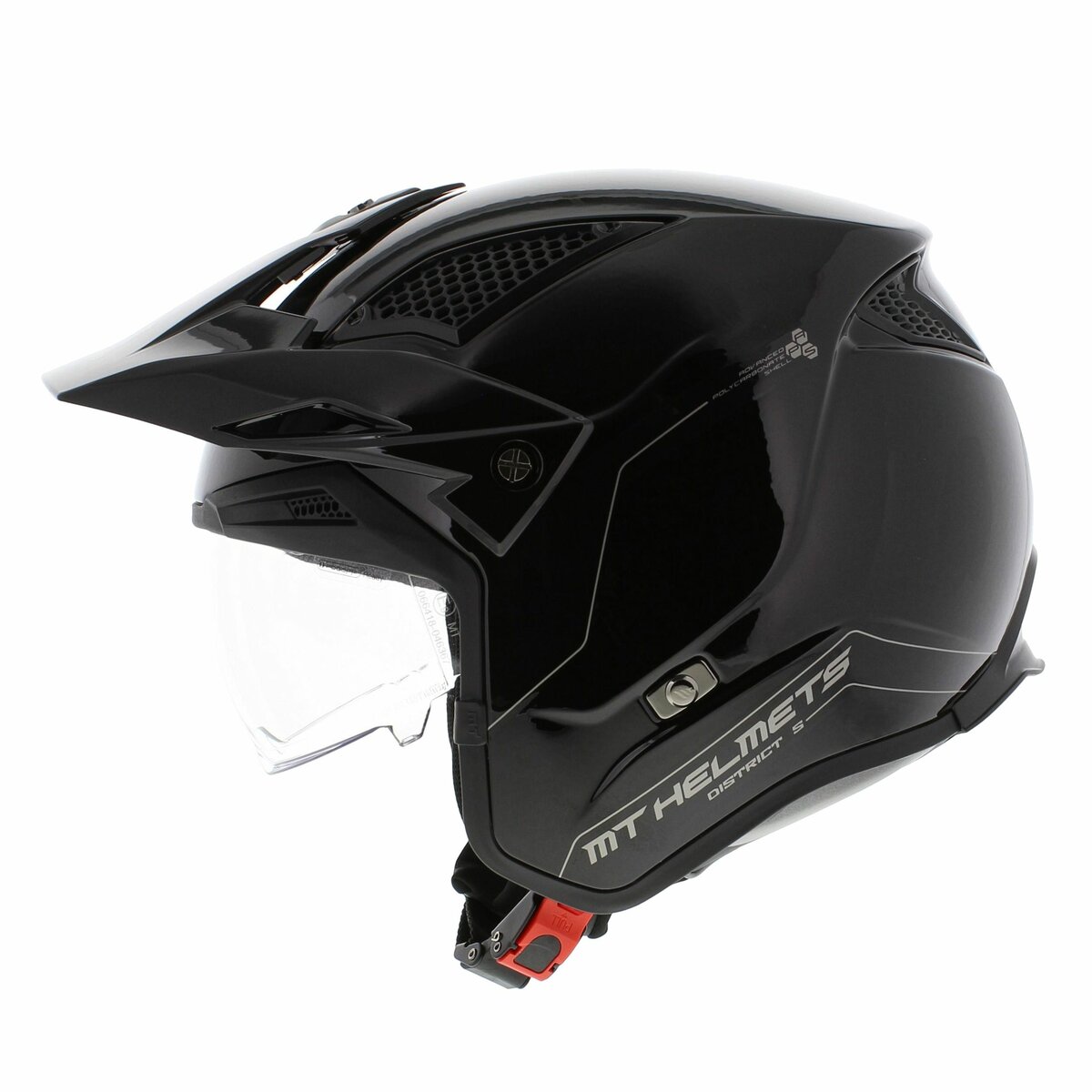MT District S SV helmet gloss black