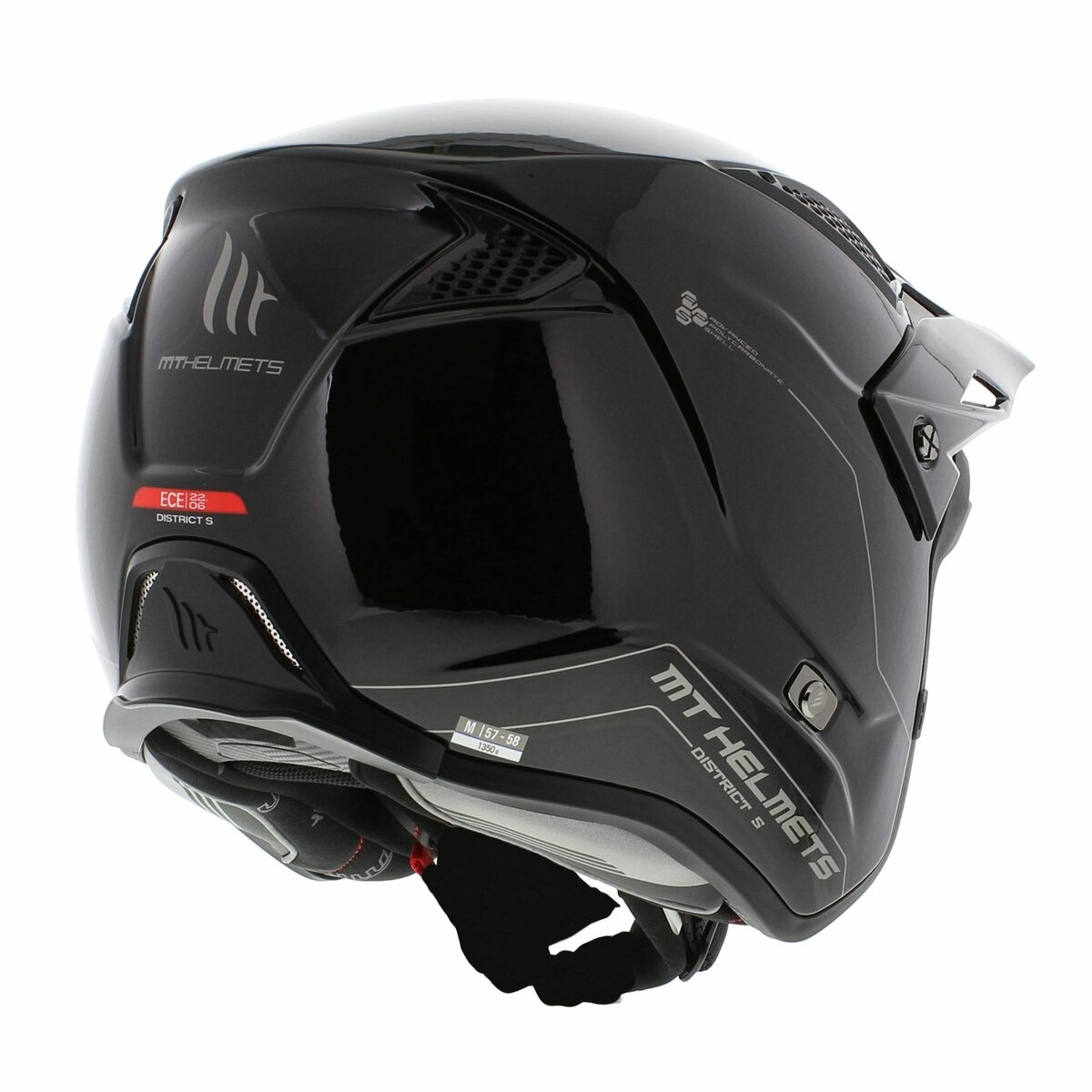 MT District S SV helmet gloss black