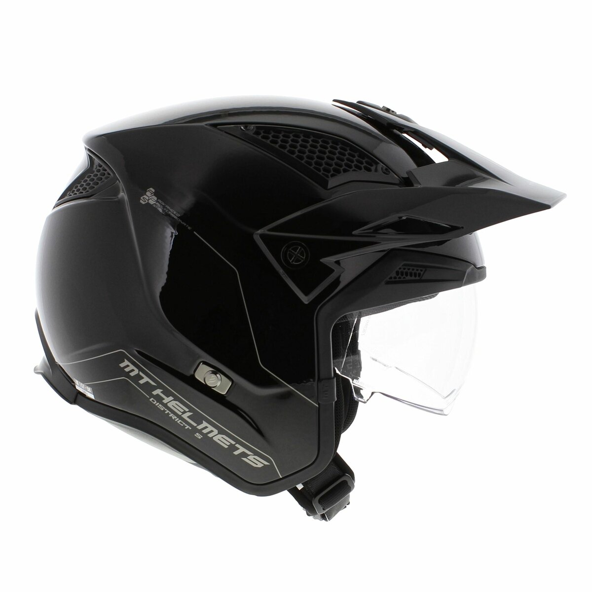 MT District S SV helmet gloss black