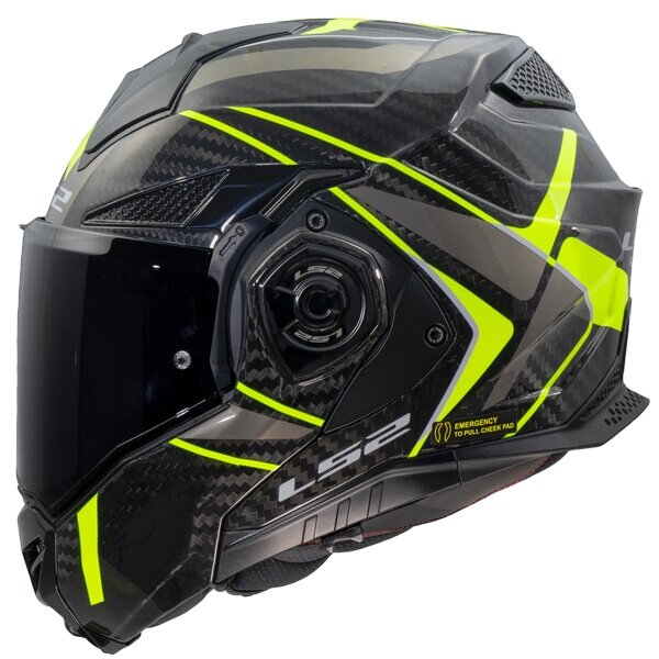 LS2 FF901 Advant X Carbon helmet Future II H-V yellow black