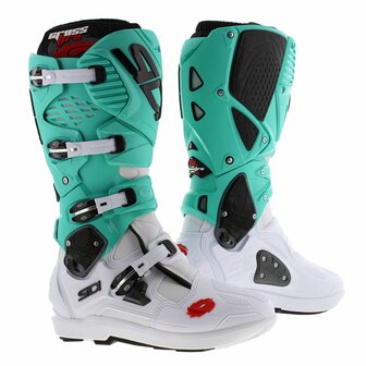 Sidi Crossfire 3 SRS MX Off road Boots White Mint Limited