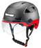 Vito E-Light helmet with visor gloss black red for E-bike / Speed Pedelec