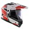 LS2 MX702 Pioneer II adventure helmet Hill gloss white red