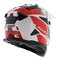 LS2 MX702 Pioneer II adventure helmet Hill gloss white red