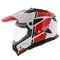 LS2 MX702 Pioneer II adventure helmet Hill gloss white red