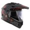 LS2 MX702 Pioneer II adventure helmet Crazy matt grey black red