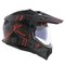 LS2 MX702 Pioneer II adventure helmet Crazy matt grey black red