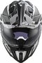LS2 MX701 Explorer Alter matt black white - Adventure helmet motorcycle
